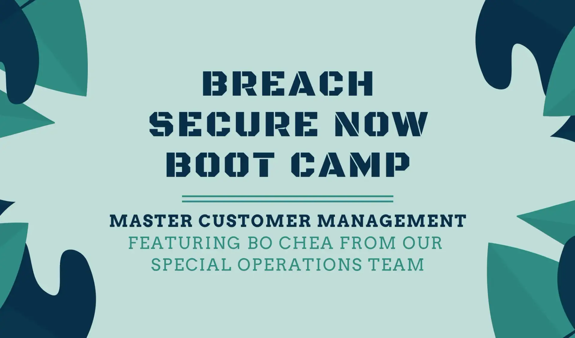 BSN Boot Camp Customer Management Slide Deck 1