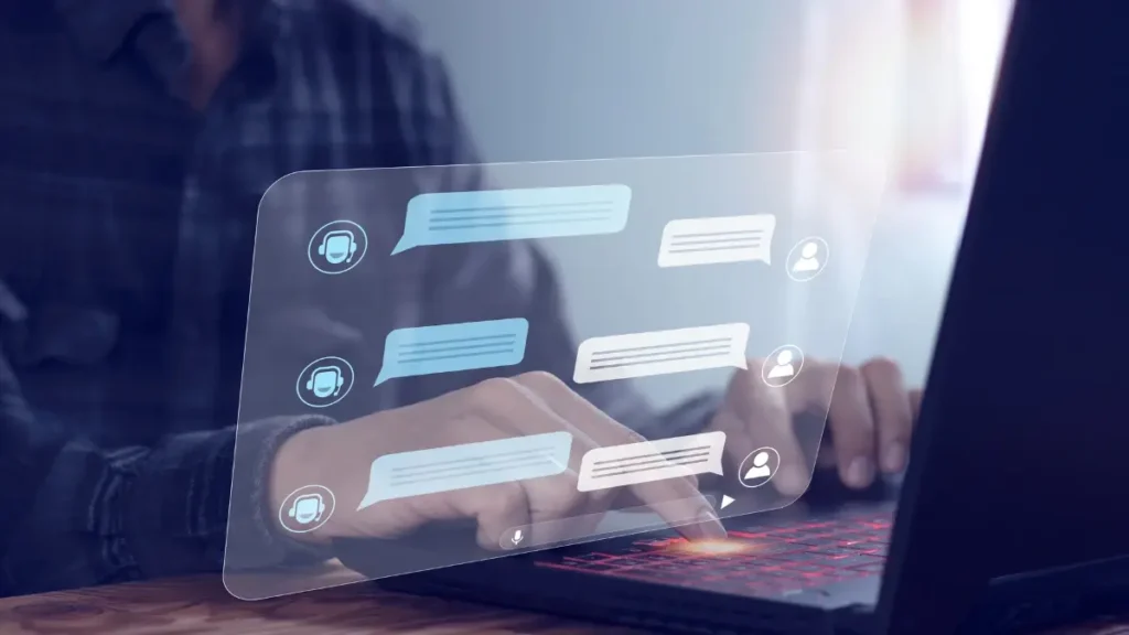 Person using an AI chatbot